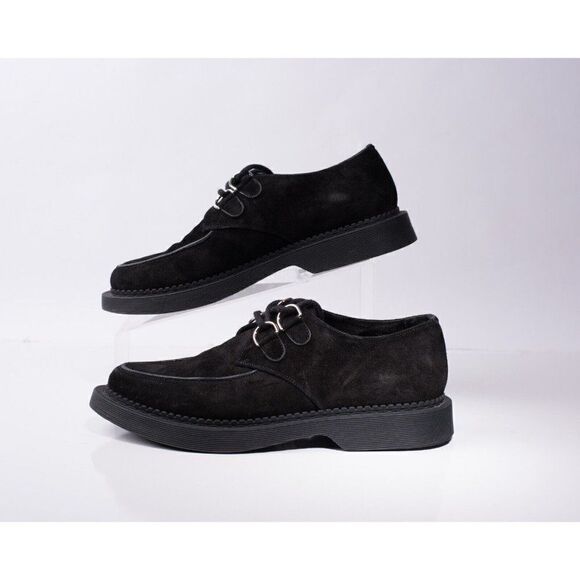 Yves Saint Laurent YSL Women Teddy Suede Creepers Lace Up Shoes Black EU 39 US 9 - Picture 5 of 9